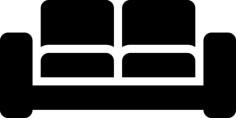 Livingroom Black Double Sofa Tracing Svg Vector, Free Vectors File
